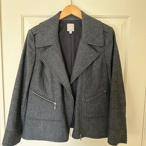 Halogen Charcoal Blazer with Zip Pockets